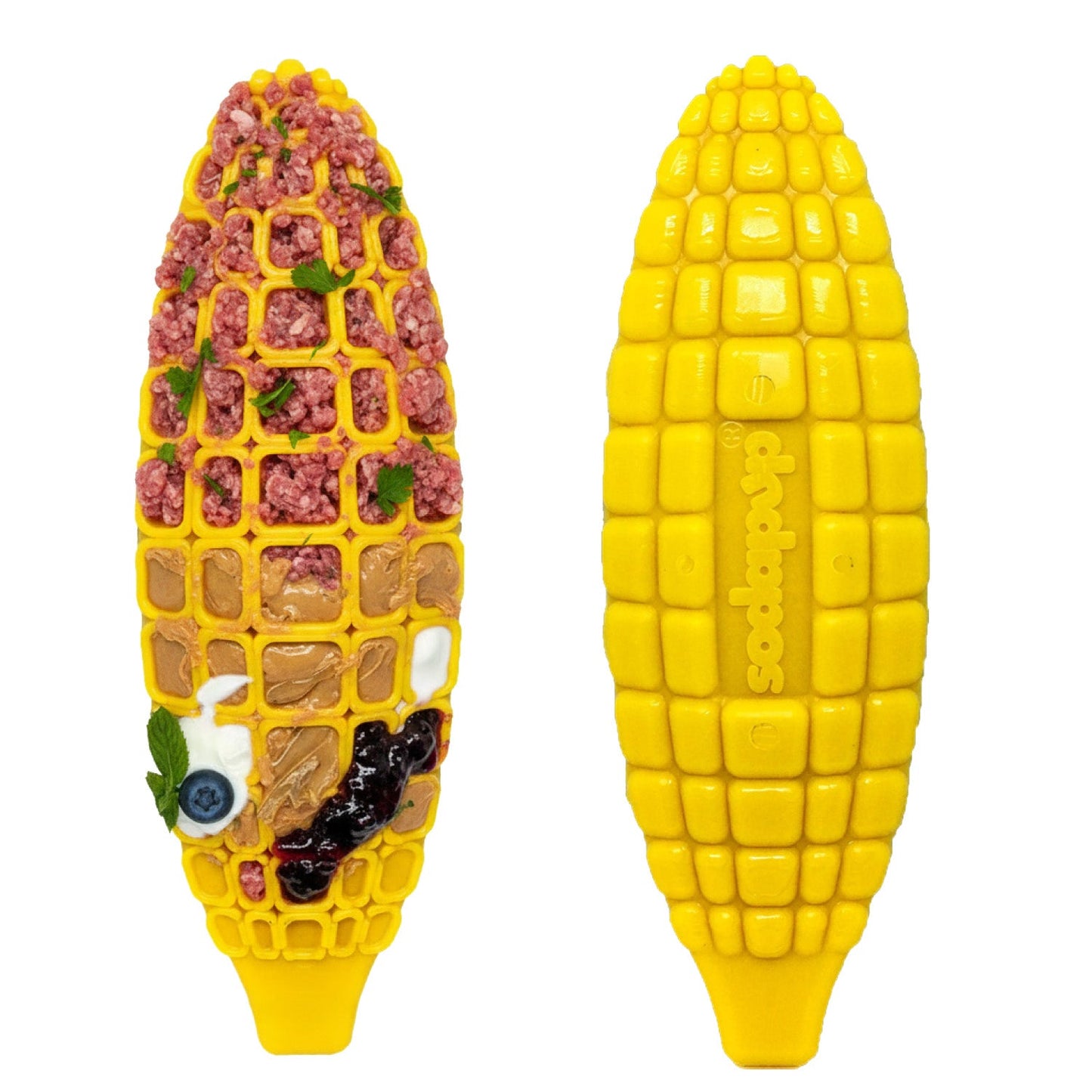 Dog Chew Toy Corn on the Cob Durable Nylon Aggressive Chewers - Main Feature View | Majestic Pet Kingdom