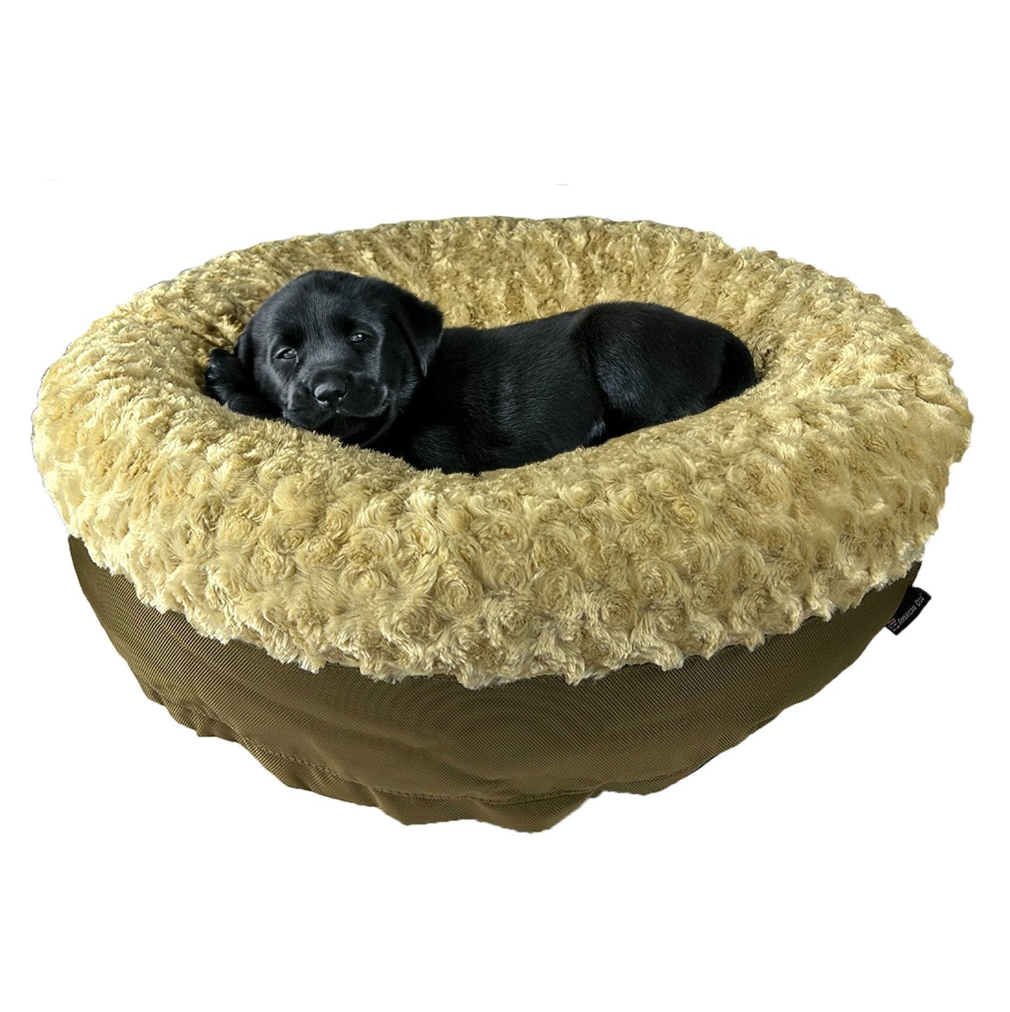 Dog Bed Round Bolstered Furvana Ultra Soft Plush Pet Pillow