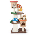 4-In-1 Cat Tree with 2 Condos and Platforms for Indoors-Multicolor - Majestic Pet Kingdom