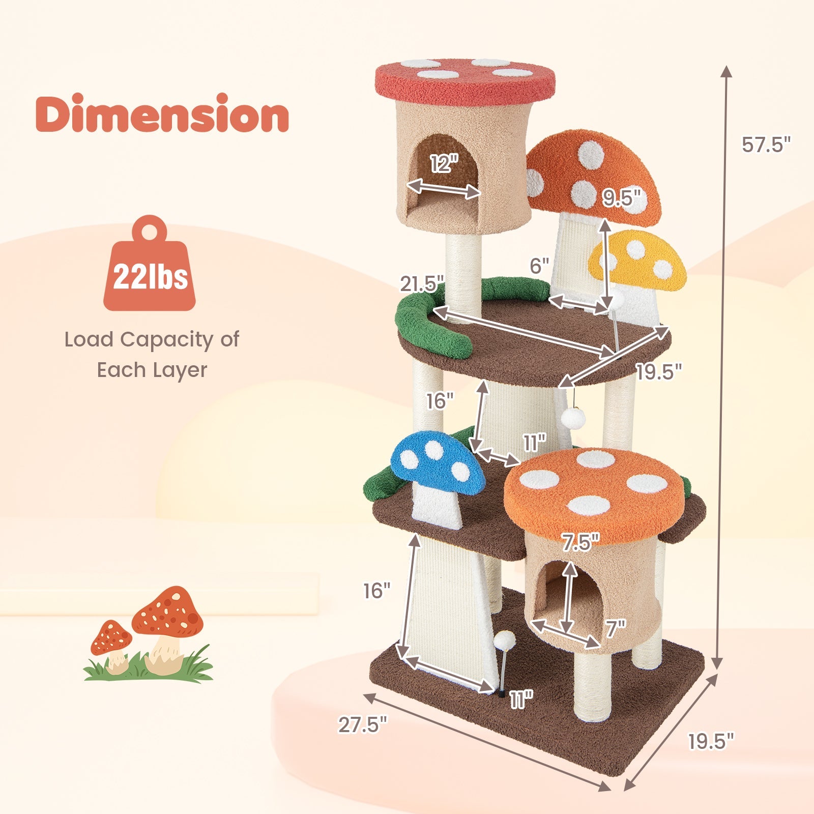 4-In-1 Cat Tree with 2 Condos and Platforms for Indoors-Multicolor - Majestic Pet Kingdom