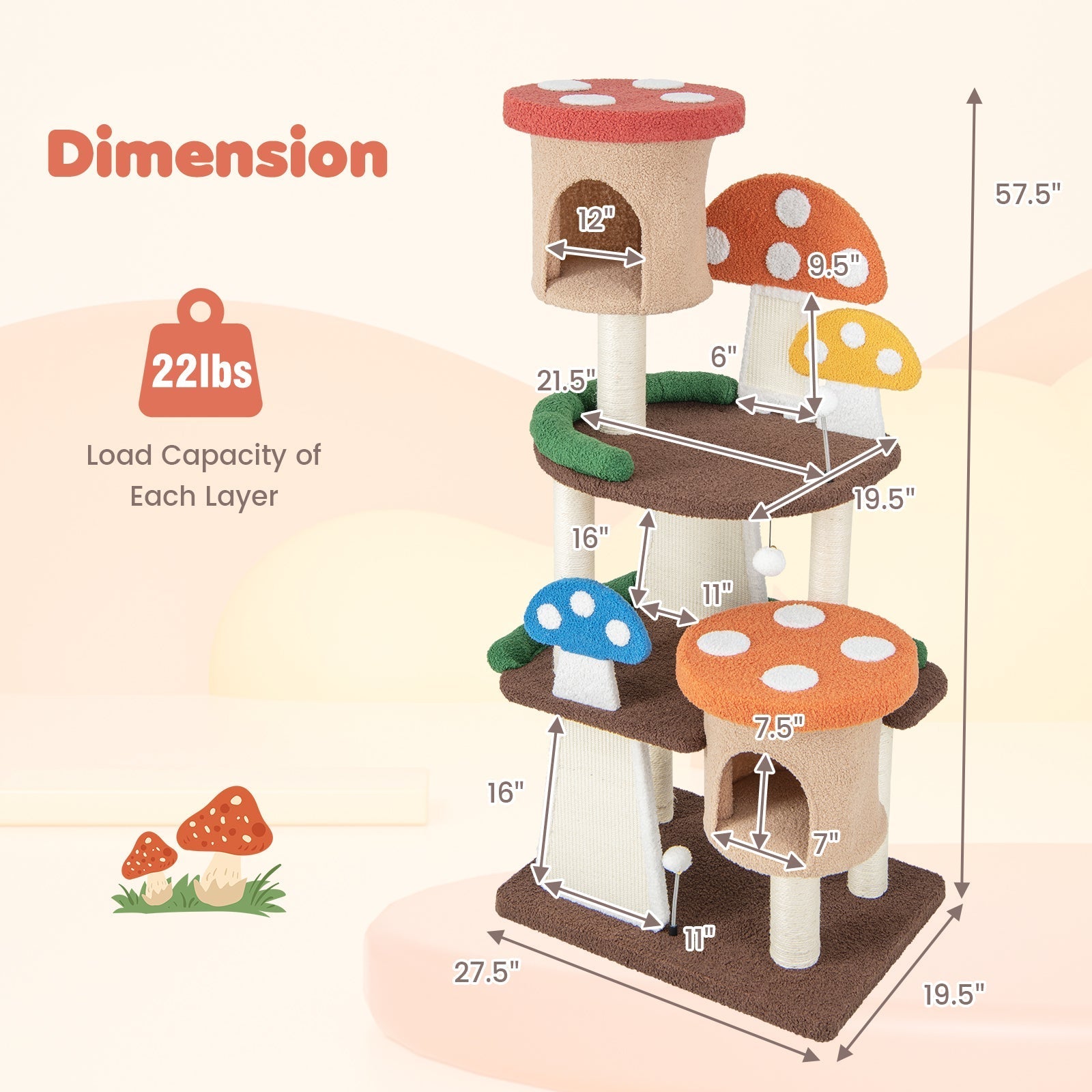 4-In-1 Cat Tree with 2 Condos and Platforms for Indoors-Multicolor - Majestic Pet Kingdom