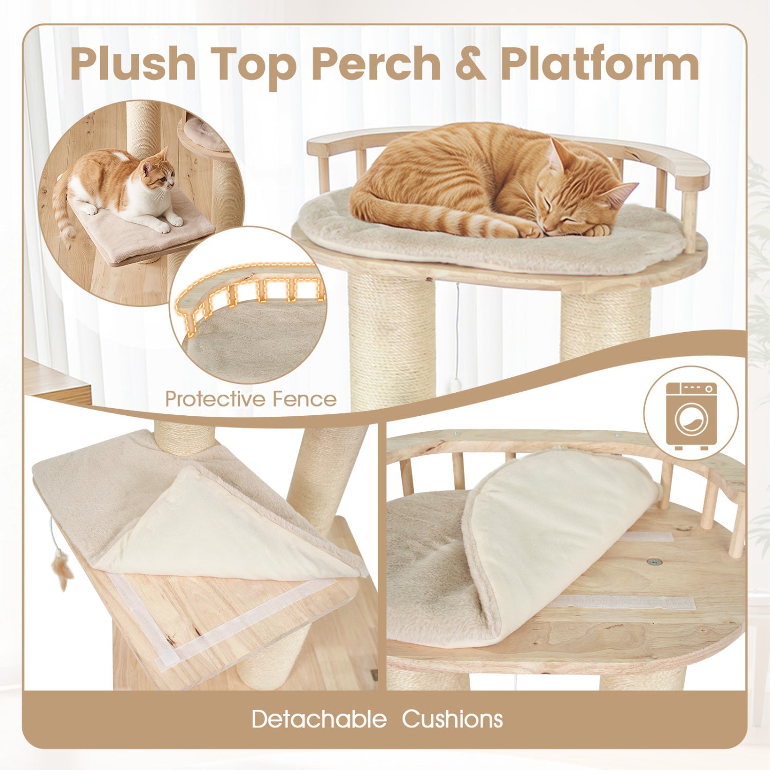 Multi-Level Cat Tree with Perch, Condo & Scratching Posts - Majestic Pet Kingdom