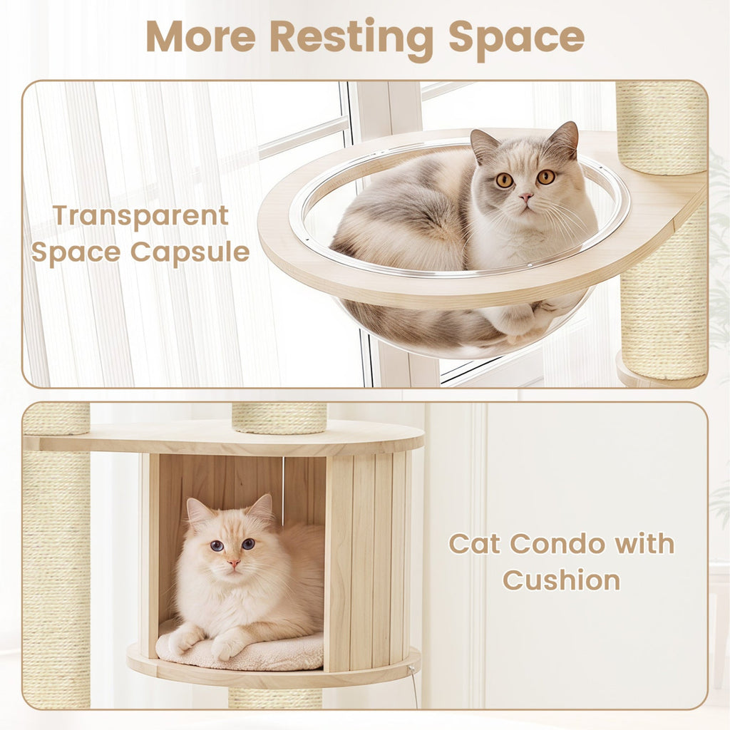 Multi-Level Cat Tree with Perch, Condo & Scratching Posts - Majestic Pet Kingdom