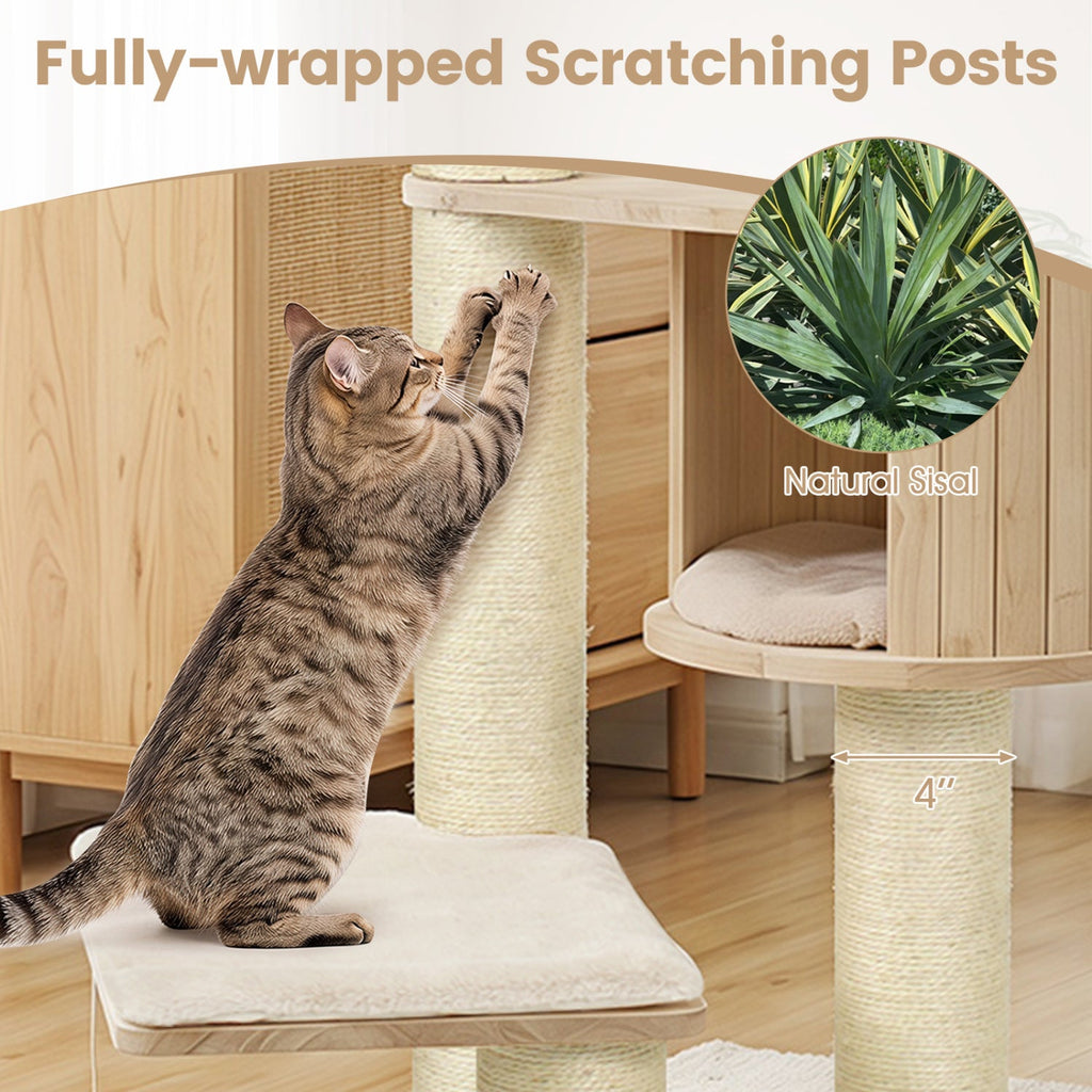 Multi-Level Cat Tree with Perch, Condo & Scratching Posts - Majestic Pet Kingdom