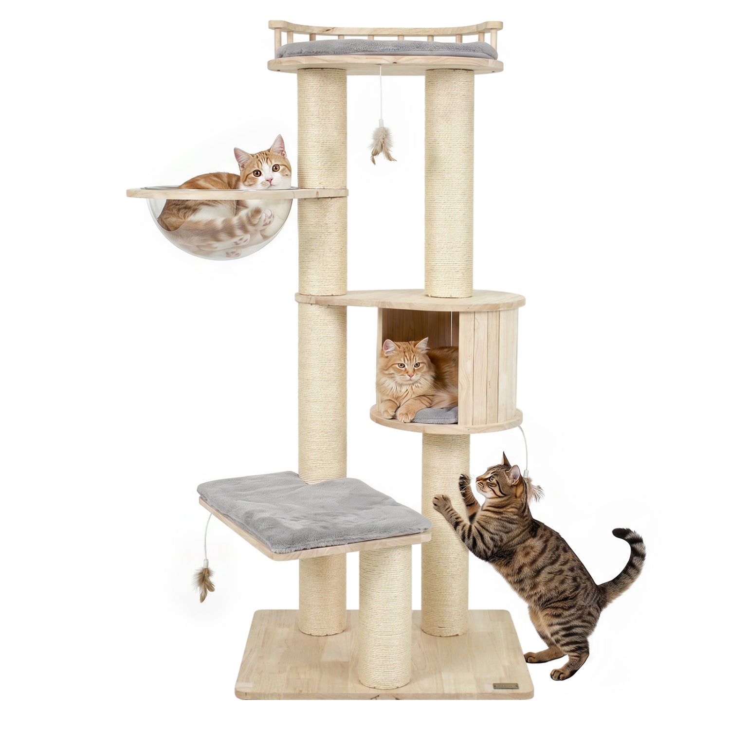 Multi-Level Cat Tree with Perch, Condo & Scratching Posts - Majestic Pet Kingdom