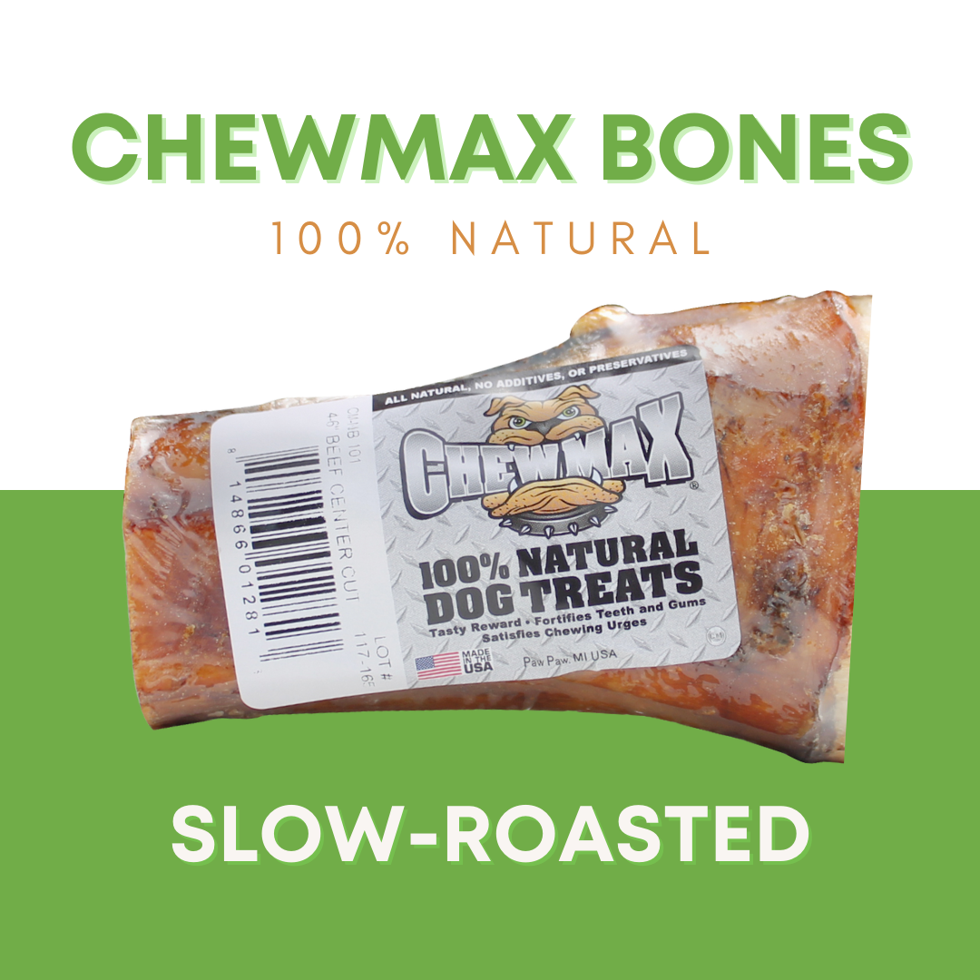 Dog Chews Beef Center Cut Natural Bones 4-5 Inch 2-Pack Bag - Detail Angle 2 | Majestic Pet Kingdom
