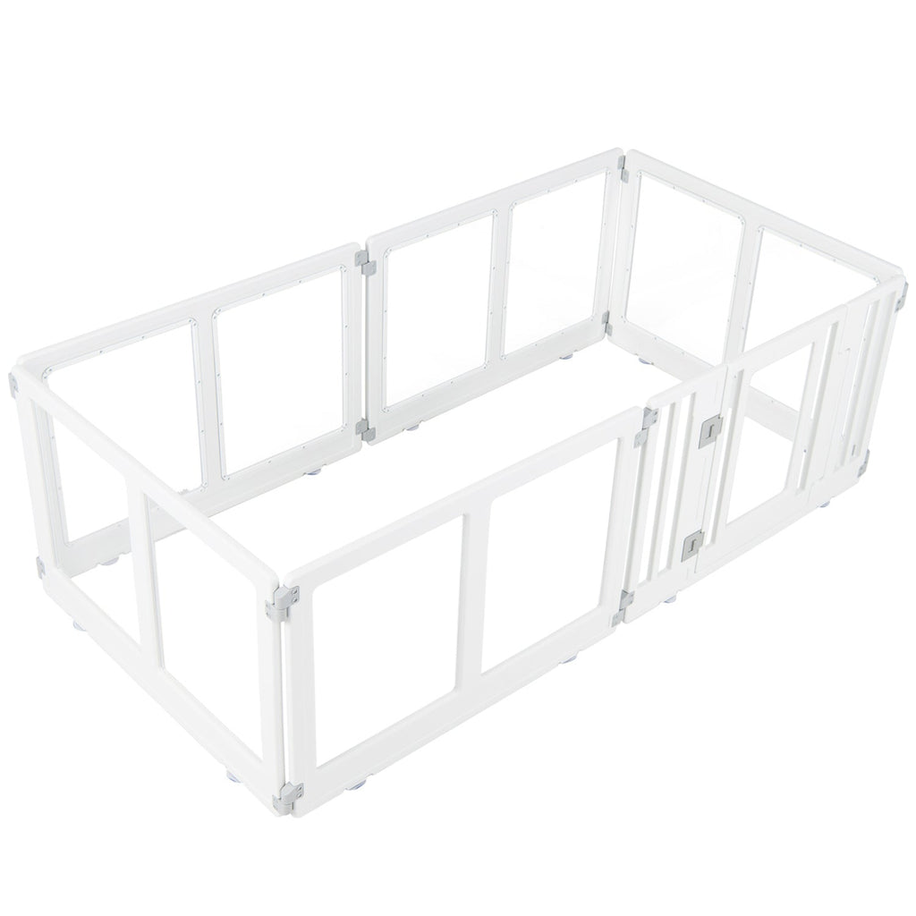 Clear Plastic Dog Playpen with Door - 8 Panel - Majestic Pet Kingdom