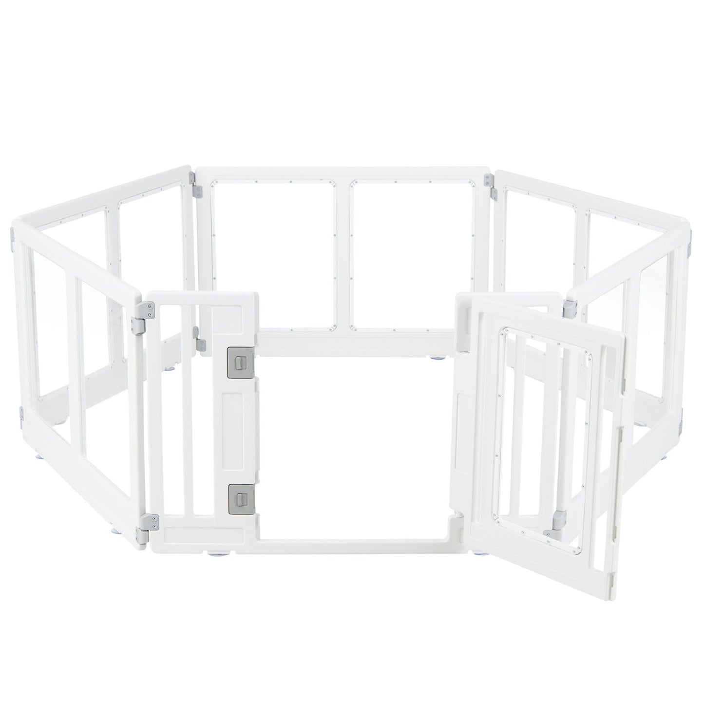 Clear Plastic Dog Playpen with Door - 8 Panel - Majestic Pet Kingdom
