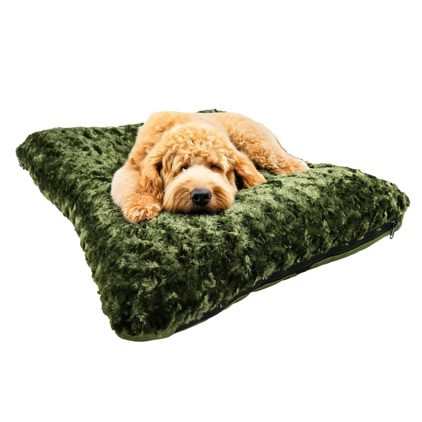 Dog Bed Rectangle Bolstered Furvana Cloud Plush Sleeping Mat - Detail Angle 5 | Majestic Pet Kingdom