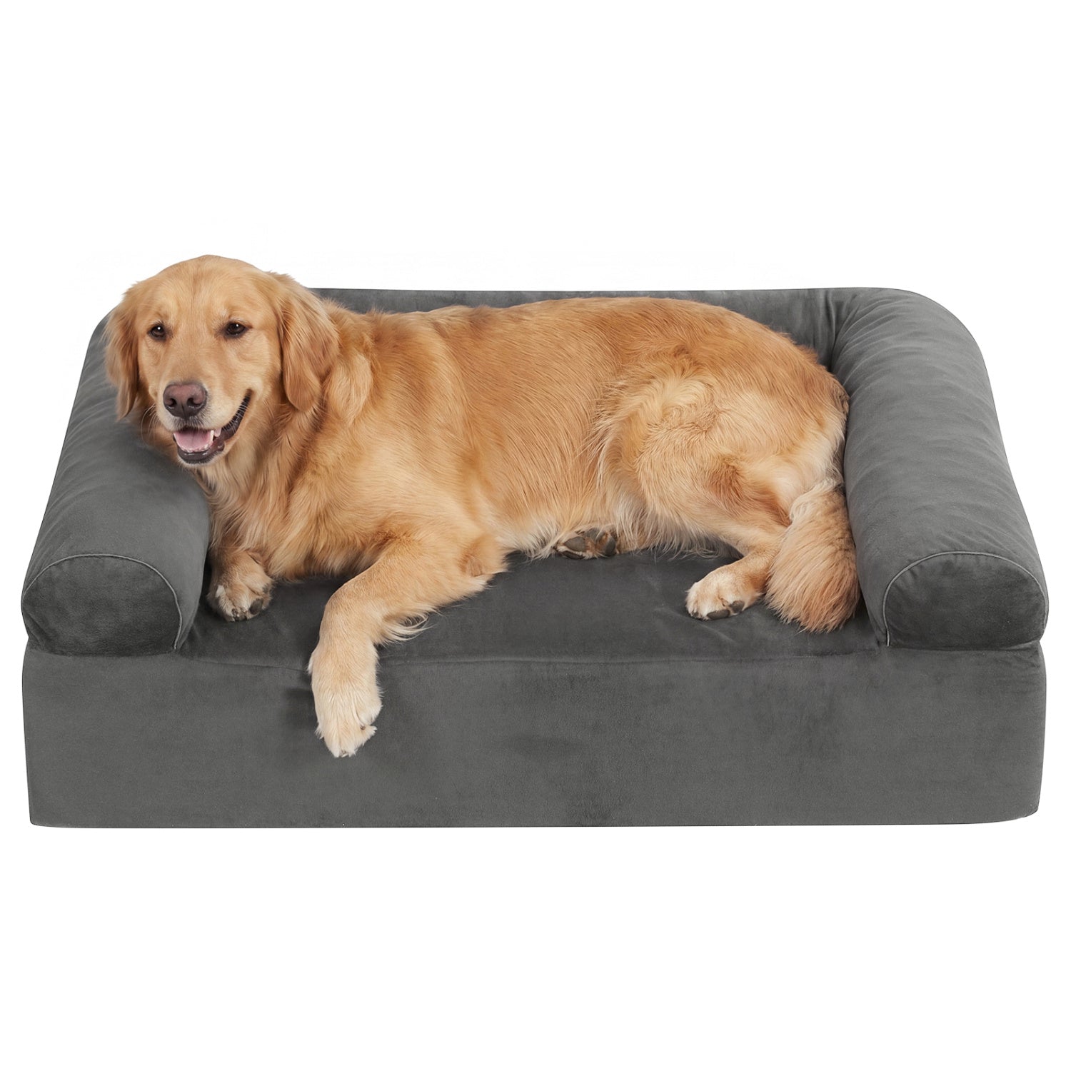 Dog Bed Cooling Gel Orthopedic Memory Foam Medium Washable - Detail Angle 3 | Majestic Pet Kingdom