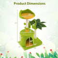 Cute Palm Cat Tree for Indoor Cats with Artificial Leaves-Green - Majestic Pet Kingdom