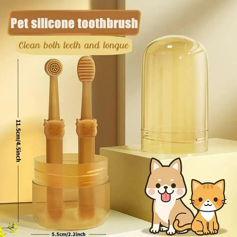 Silicone Dog Toothbrush: Oral Care Teeth Whitening Kit