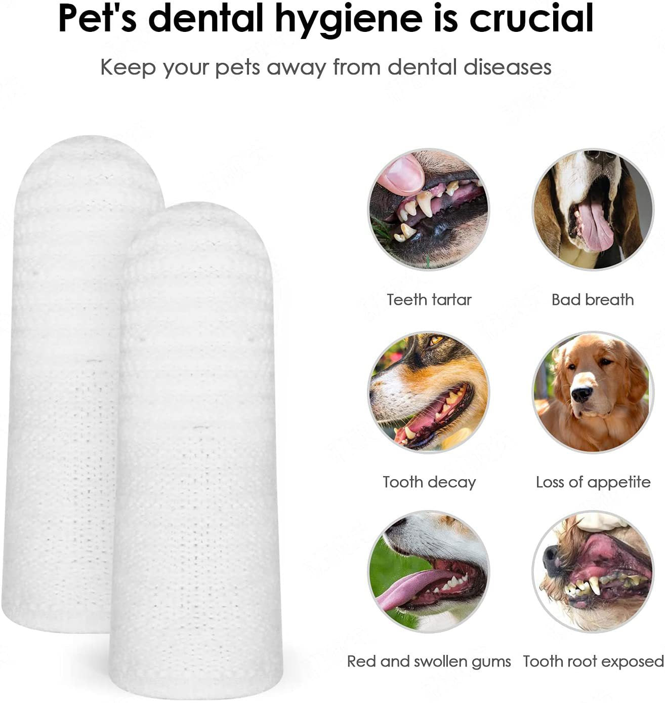Dog Toothbrush Soft Silicone Finger Cap Dental Plaque Care Tool - Detail Angle 5 | Majestic Pet Kingdom