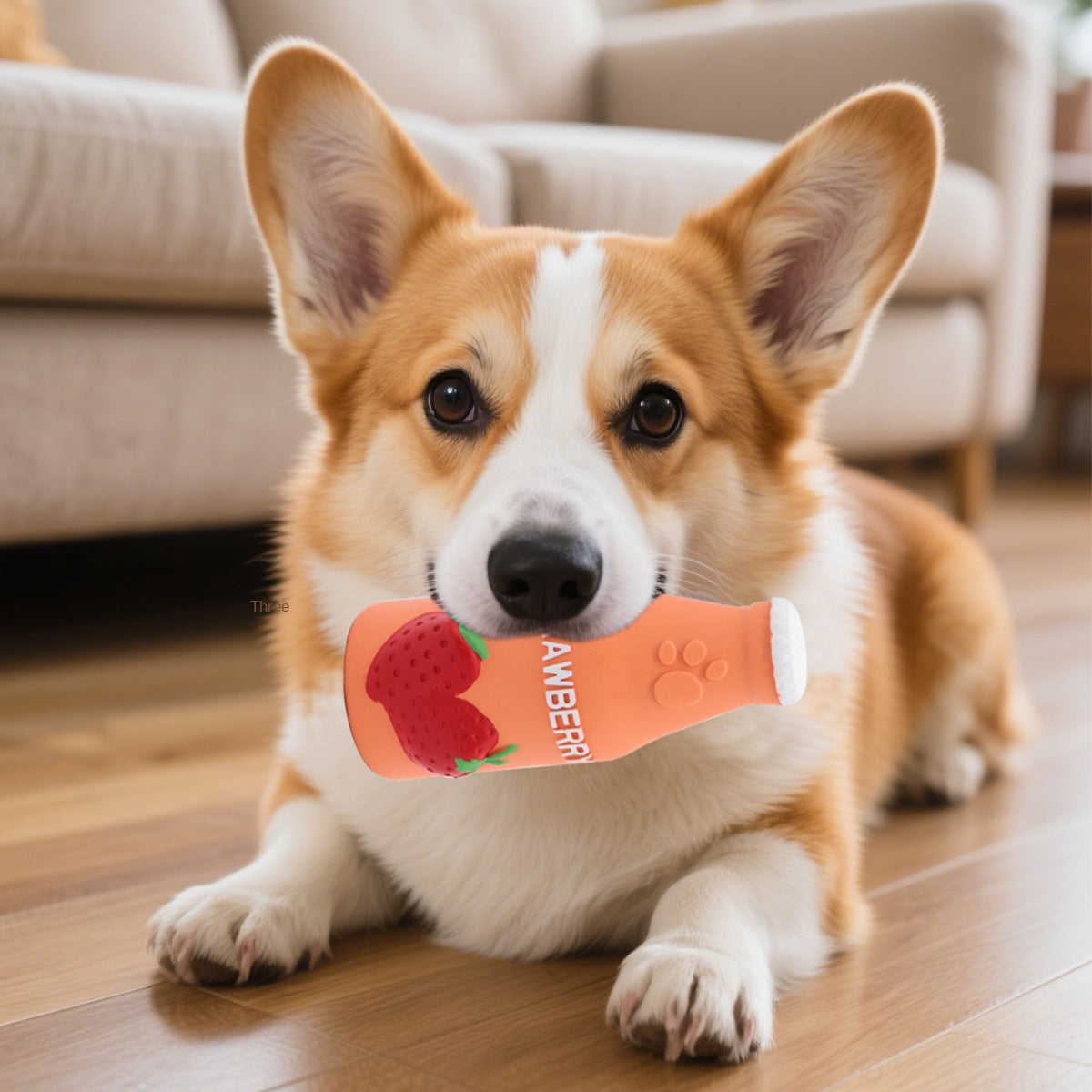 Dog Toy Natural Latex Squeaky Animal Dental Teething Chew Play - Detail Angle 2 | Majestic Pet Kingdom