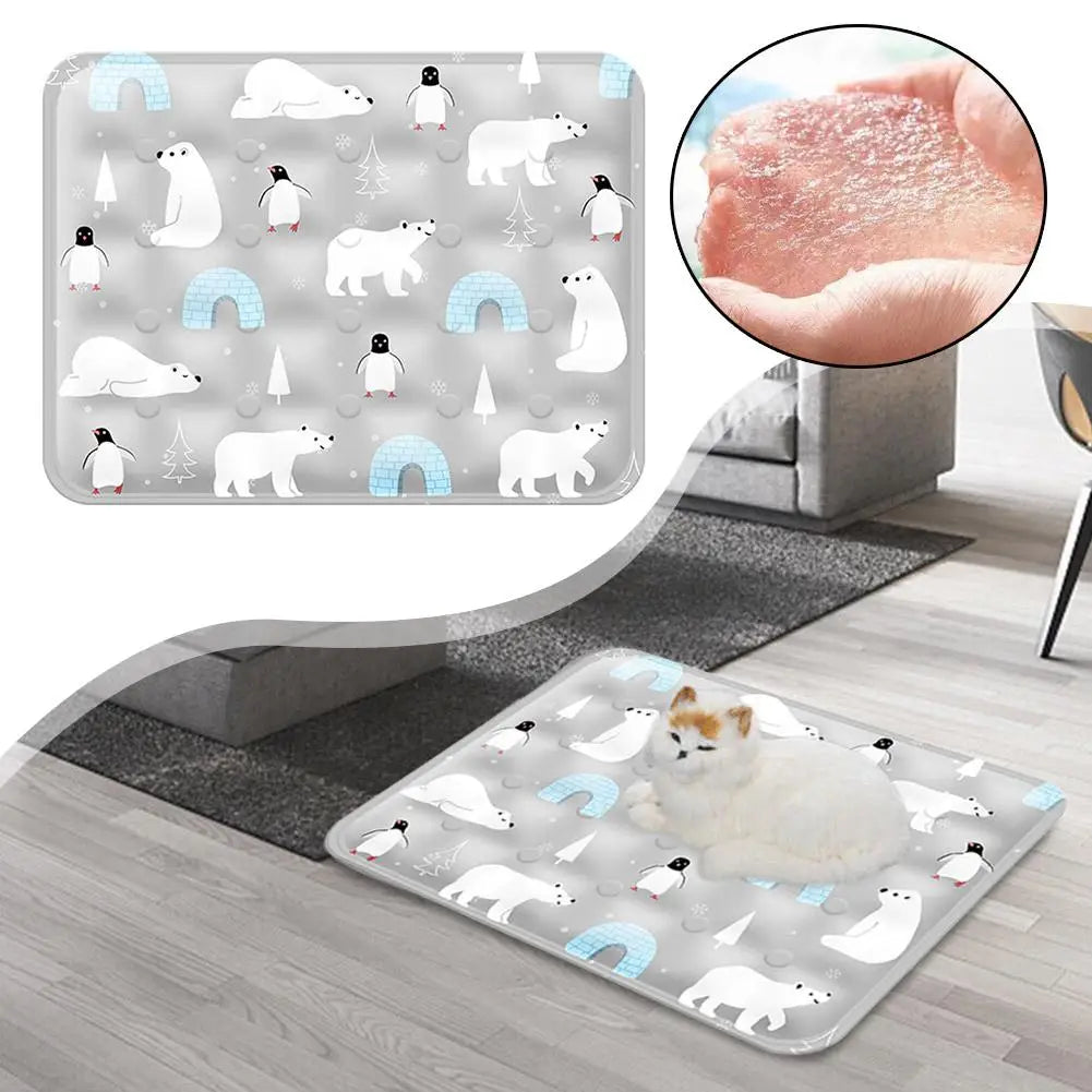 Cooling Pet Gel Pad: Collapsible Summer Ice Bed