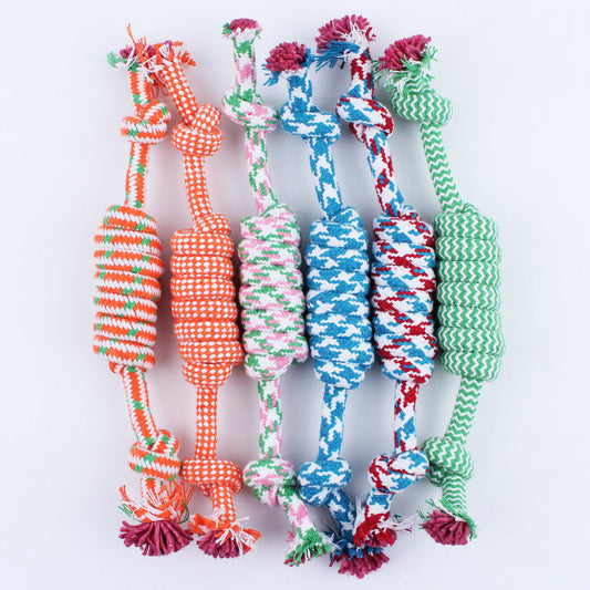 Product Description: Dog Chewing Durable Cotton Rope Toys for Small, Medium, and Large Dogs - Knot Toy for Pet Chewing Accessories | Purrfect Pet Kingdom