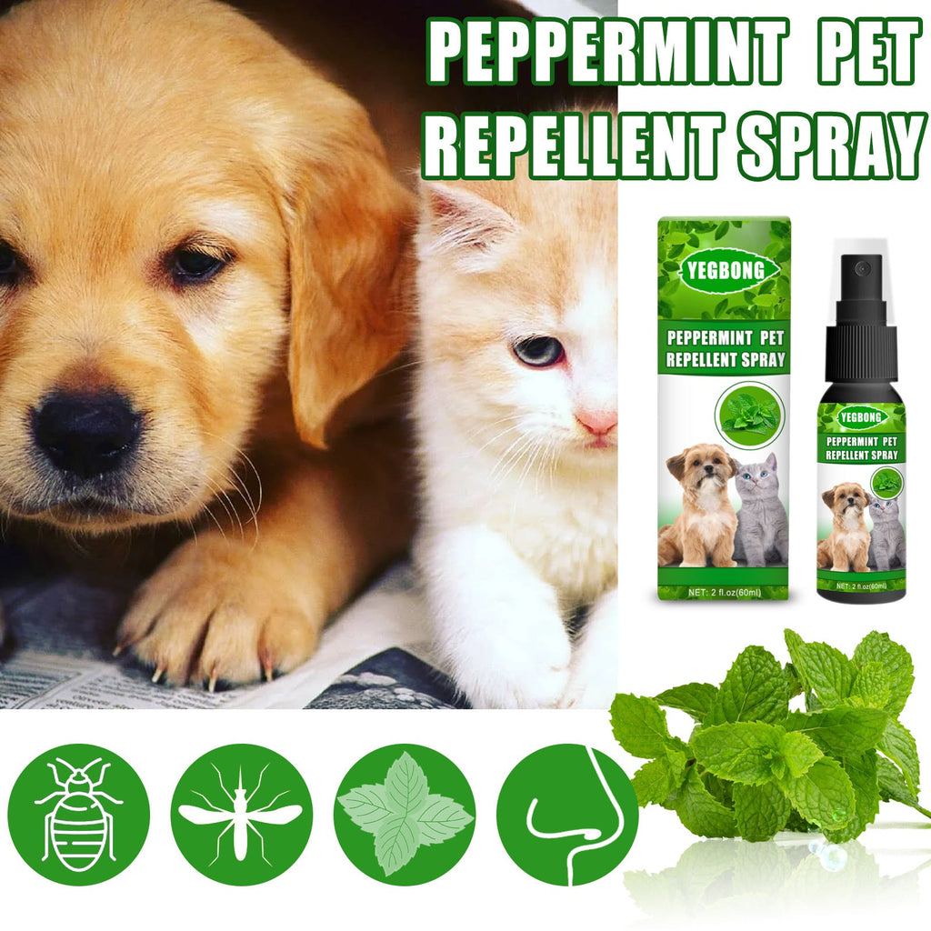 Peppermint Pet Repellent Spray, Dog Mite Spray Pet Mite Fungus Spray For Cats And Dogs