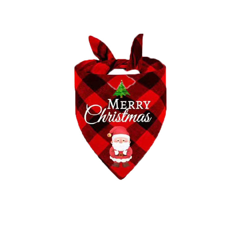 Dog Bandana Christmas Holiday Festive Triangle Saliva Scarf Bib - Detail Angle 6 | Majestic Pet Kingdom