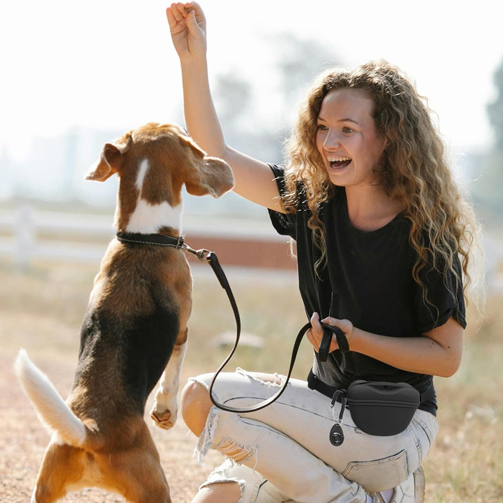 Silicone Dog Training Waist Bag Outdoor Portable Crossbody Pet Snack Pouch - Majestic Pet Kingdom