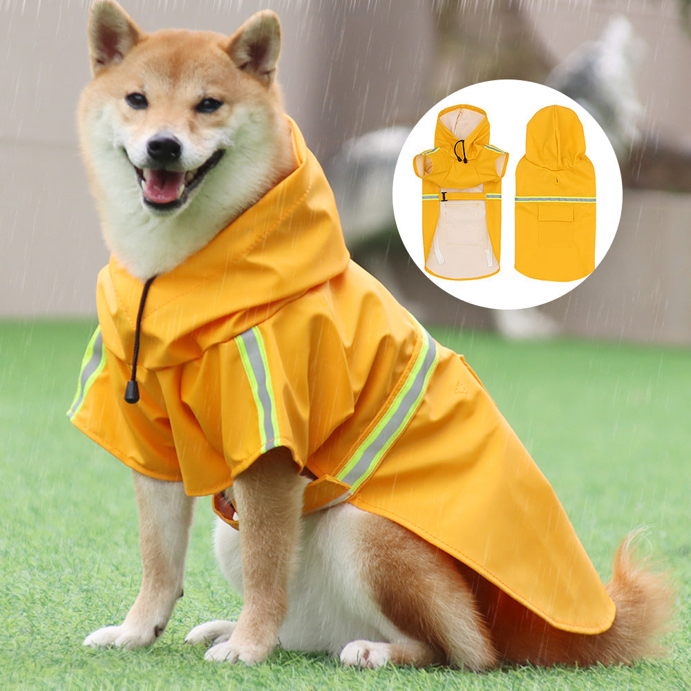 Reflective Dog Raincoat: Windproof Waterproof Poncho