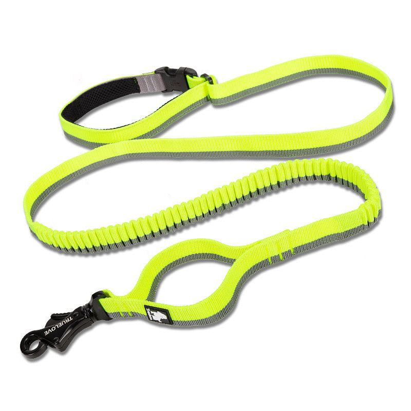 Dog Leash Bungee Shock Absorbing Waist Running Hands-Free Le