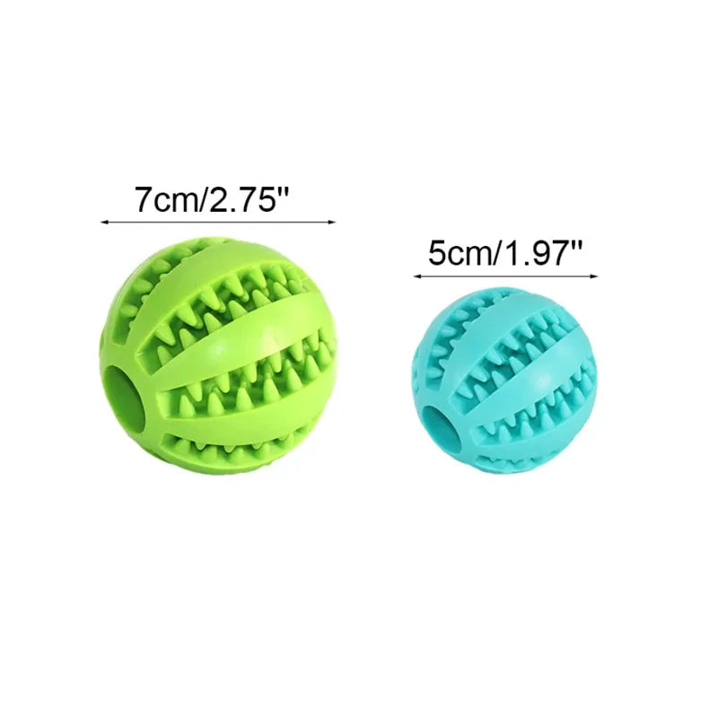 Interactive Dog Toy Ball: Rubber Food Treat Feeder