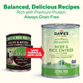 Dave's Natural Beef & Rice Wet Dog Food (13.2oz) - Majestic Pet Kingdom