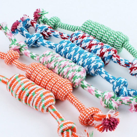 Product Description: Dog Chewing Durable Cotton Rope Toys for Small, Medium, and Large Dogs - Knot Toy for Pet Chewing Accessories | Purrfect Pet Kingdom