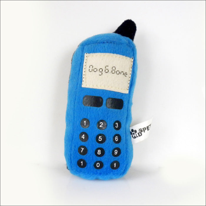 Dog Plush Toy Cell Phone Shape Squeaky Soft Interactive Chewer - Detail Angle 5 | Majestic Pet Kingdom