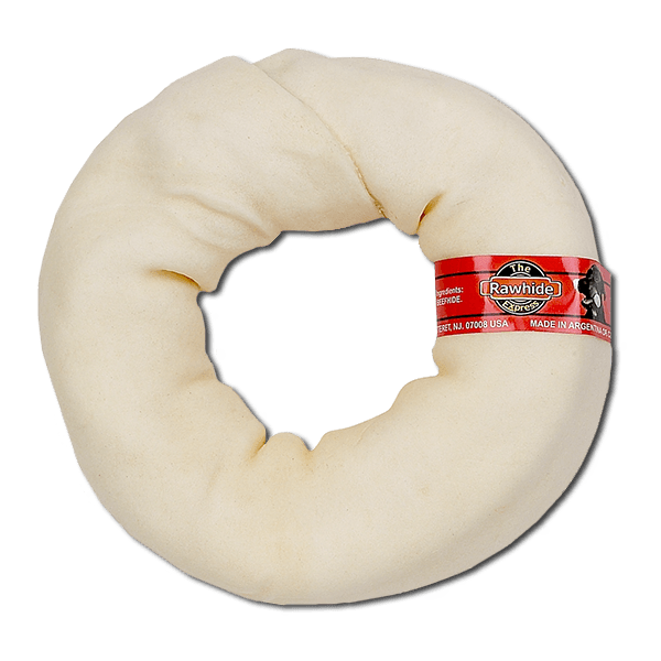 Dog Chews Lennox Rawhide Donut Ring Medium 5-6 Inch Chew