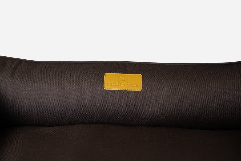 Waterproof Dog Bed – Oxford Fabric, Indoor Outdoor, Brown - Majestic Pet Kingdom