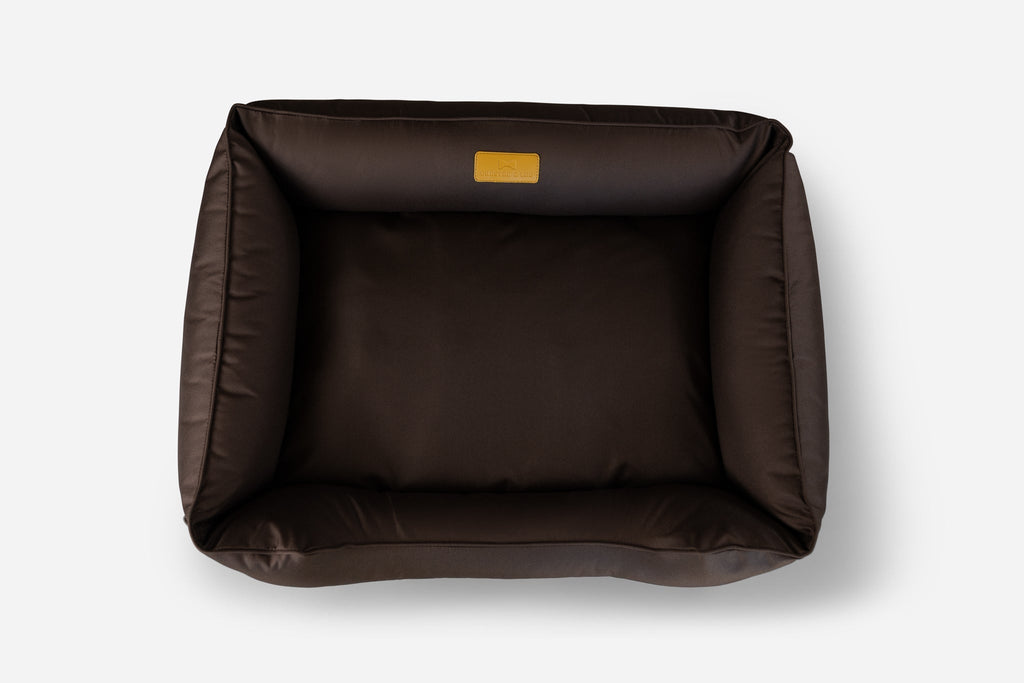 Waterproof Dog Bed – Oxford Fabric, Indoor Outdoor, Brown - Majestic Pet Kingdom