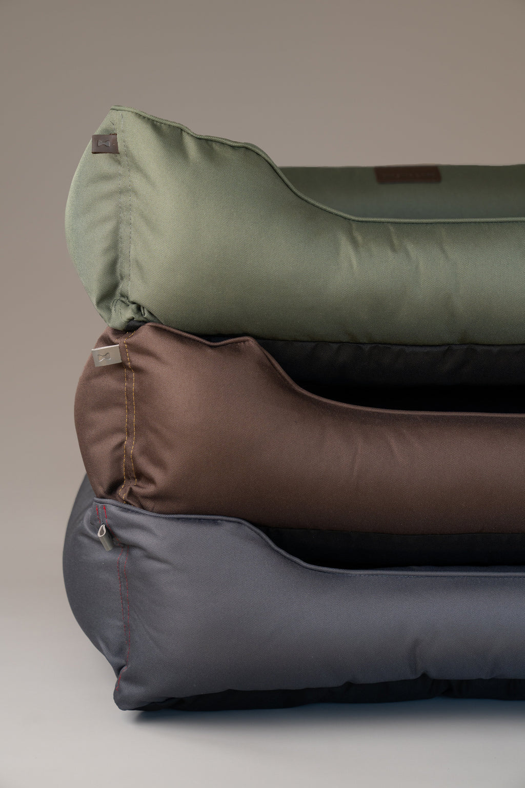 Waterproof Dog Bed – Oxford Fabric, Indoor Outdoor, Brown - Majestic Pet Kingdom