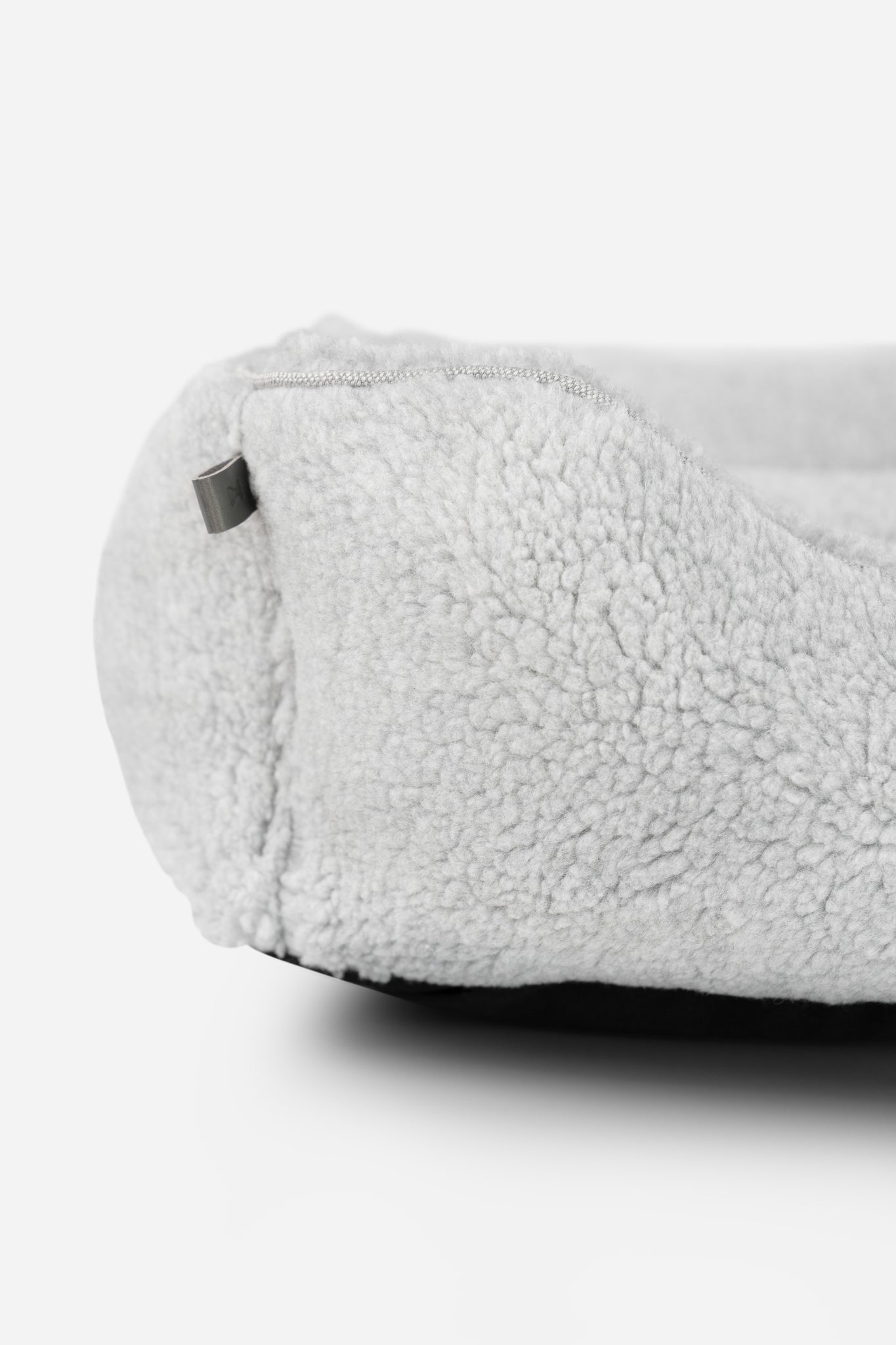 Plush Furry Sleeper Dog Bed - Gray Calm Pet Cushion Bed - Majestic Pet Kingdom