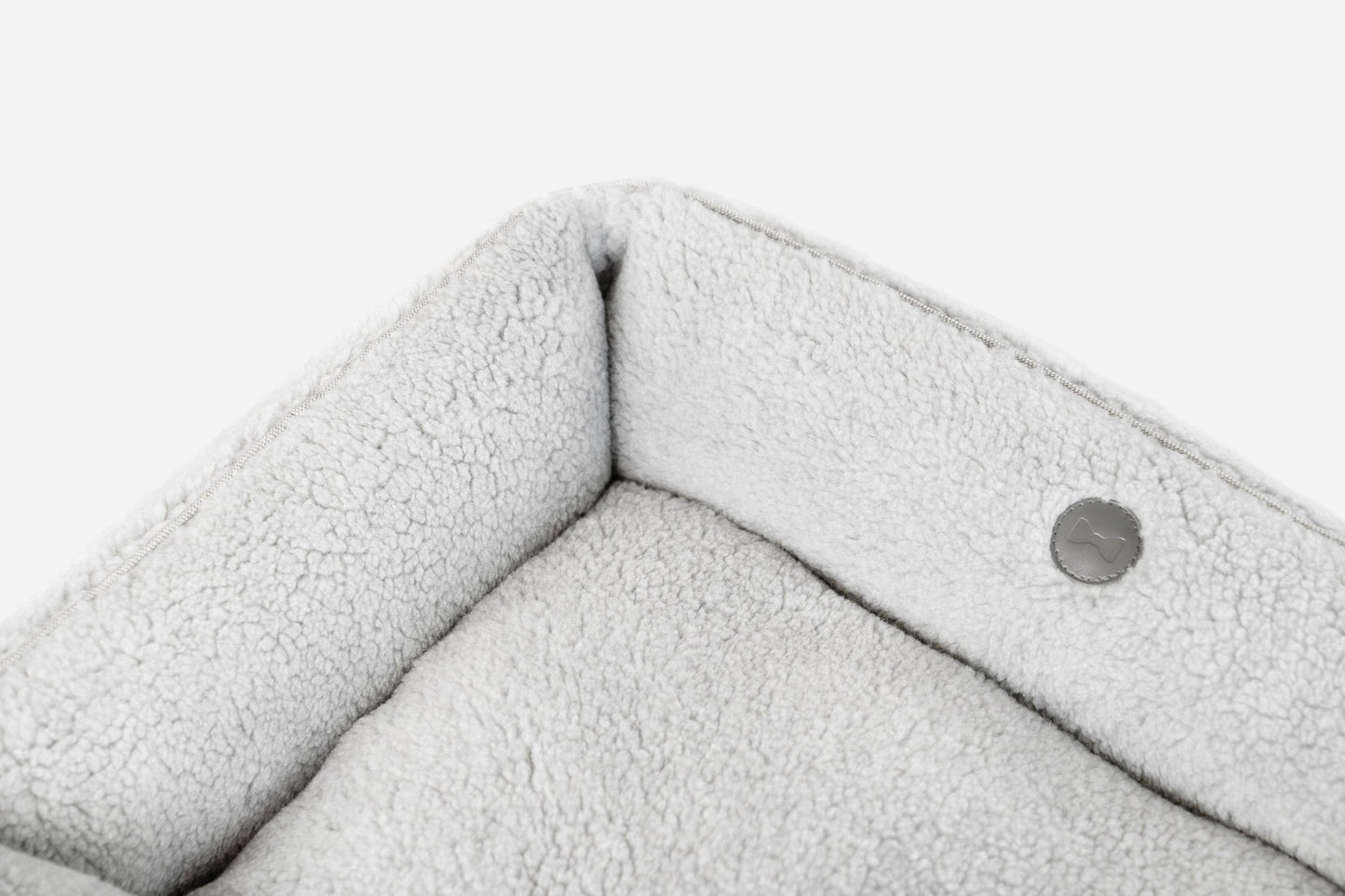 Dog Bed Plush Furry Sleeper Gray Calming Foam Sleeping Pad