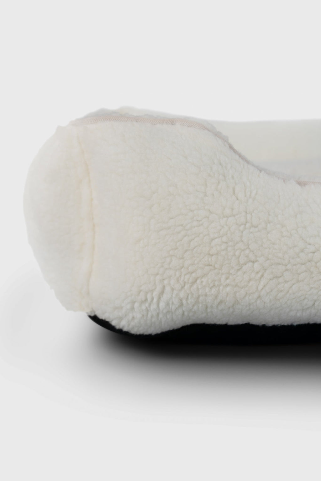Faux Fur Bolster Dog Bed – Plush Sleeper, Beige & Gray - Majestic Pet Kingdom