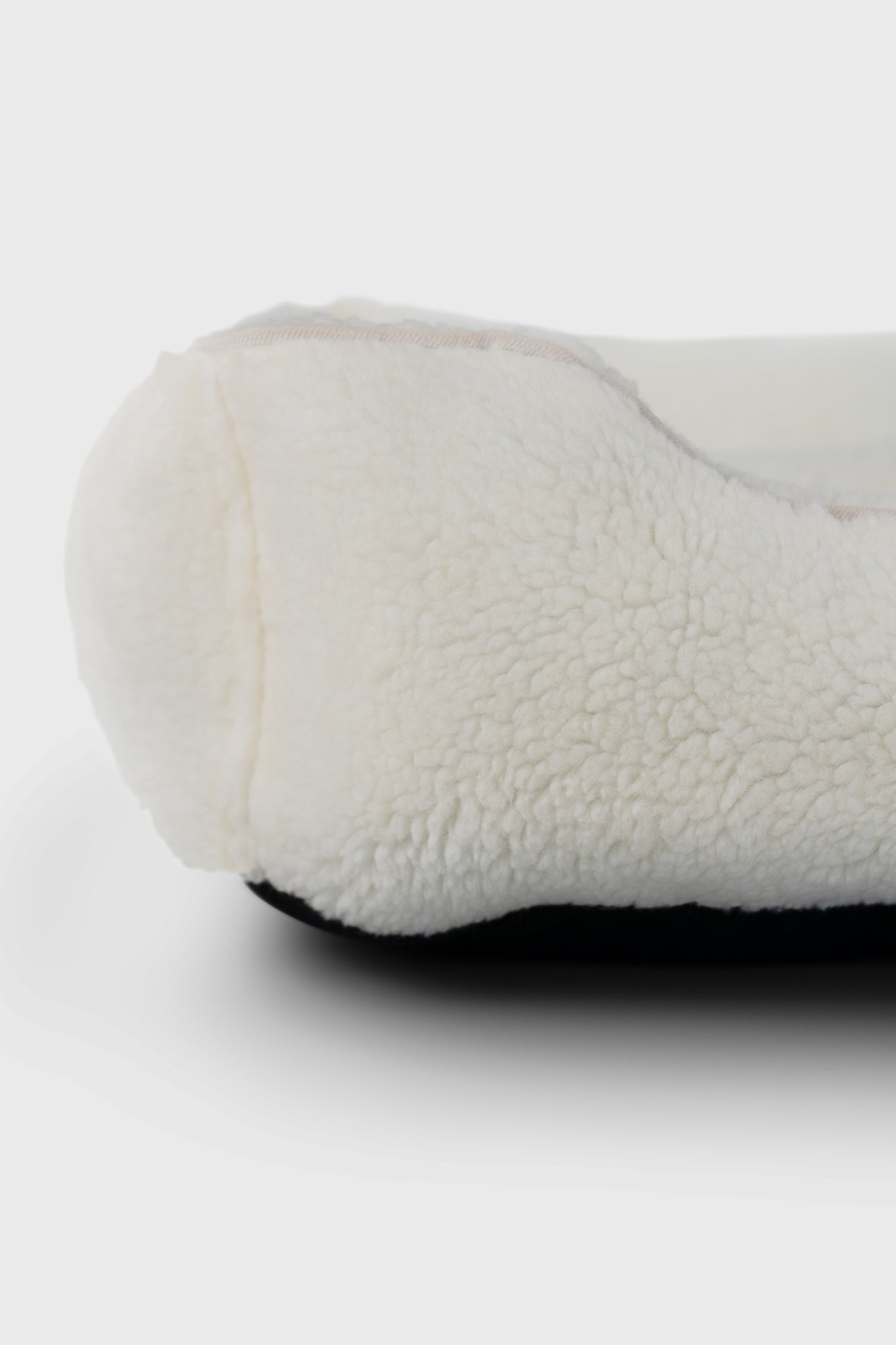 Faux Fur Bolster Dog Bed – Plush Sleeper, Beige & Gray - Majestic Pet Kingdom