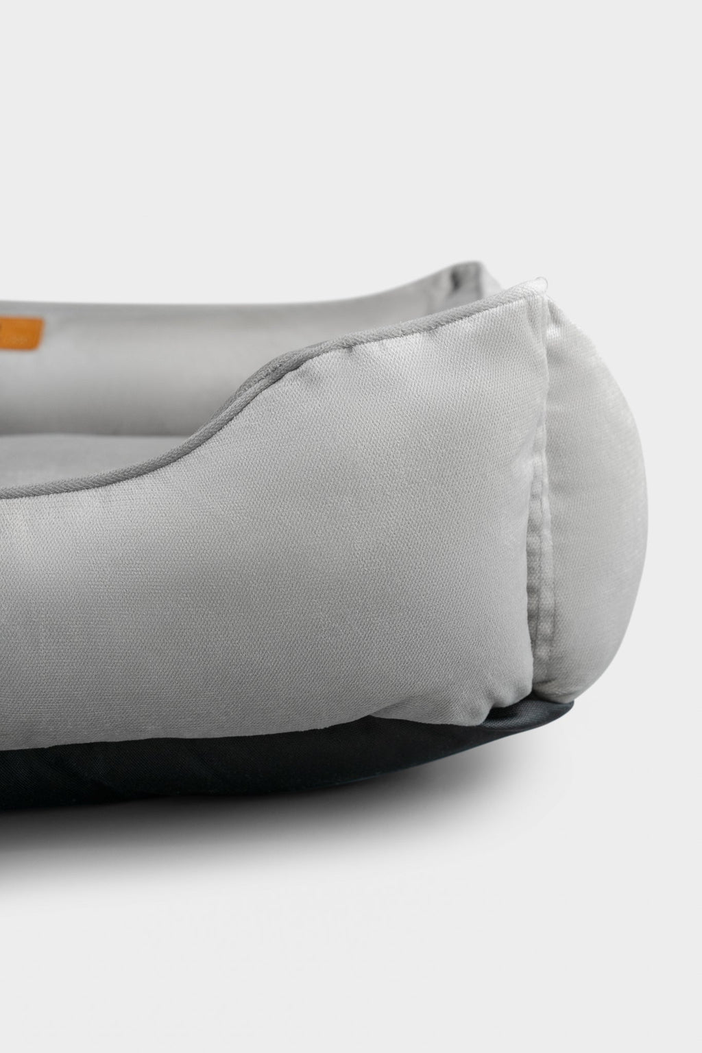 Velvet Sleeper Dog Bed – Orthopedic Support, Gray - Majestic Pet Kingdom