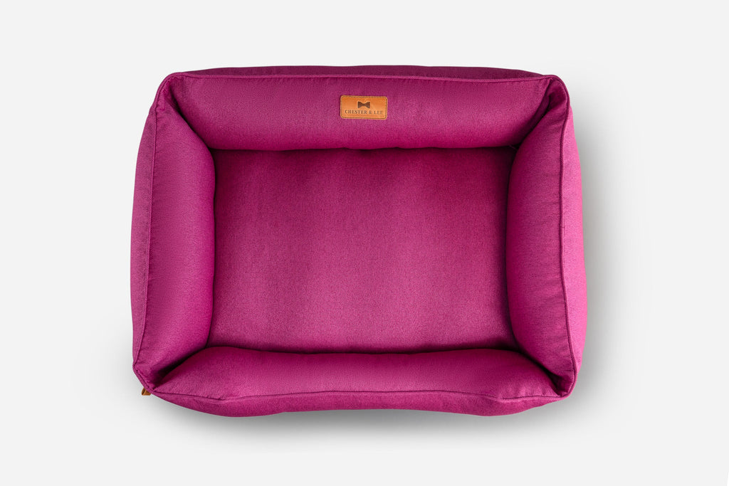 Soft Cotton Sleeper Dog Bed - Berry Pink Cushion Mat - Majestic Pet Kingdom