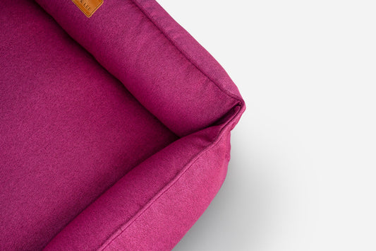 Dog Bed Cotton Sleeper Berry Pink Breathable Lounger Mat Bed - Detail Angle 2 | Majestic Pet Kingdom