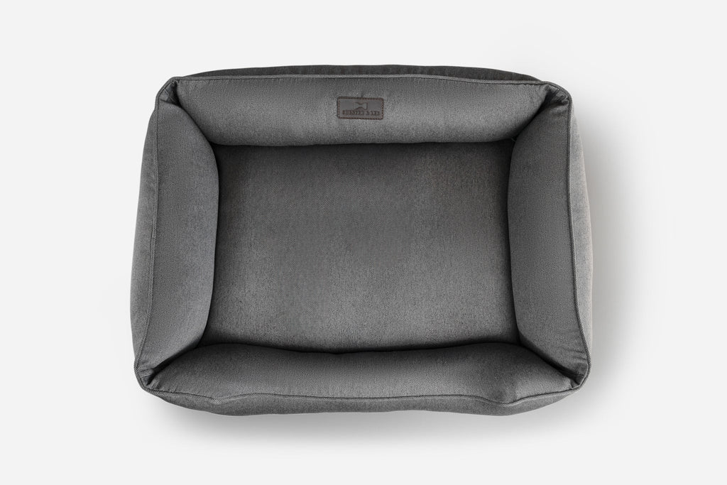 Cotton Sleeper Dog Bed – Breathable, Flat Surface, Gray - Majestic Pet Kingdom