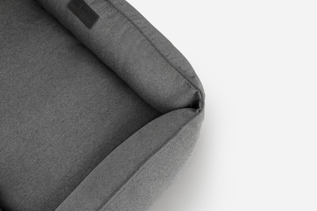 Cotton Sleeper Dog Bed – Breathable, Flat Surface, Gray - Majestic Pet Kingdom