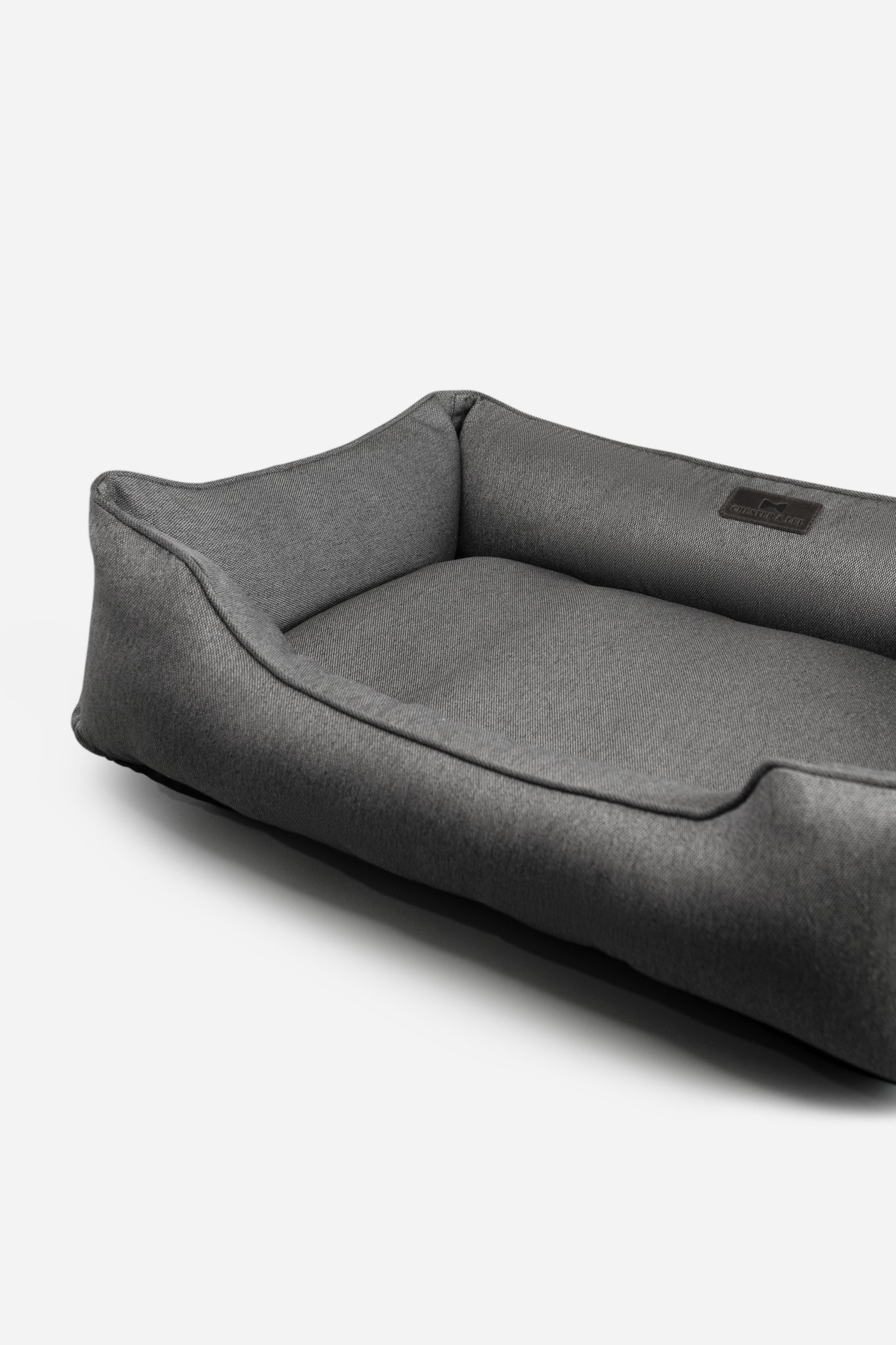 Cotton Sleeper Dog Bed – Breathable, Flat Surface, Gray - Majestic Pet Kingdom