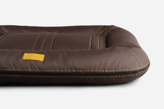 Dog Bed Waterproof Oxford Lounger Large Breed Brown Mattress