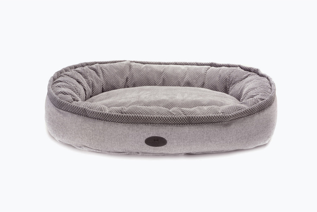 Velvet Bagel Dog Bed – Holofiber Fill, Washable, Multi-Color
