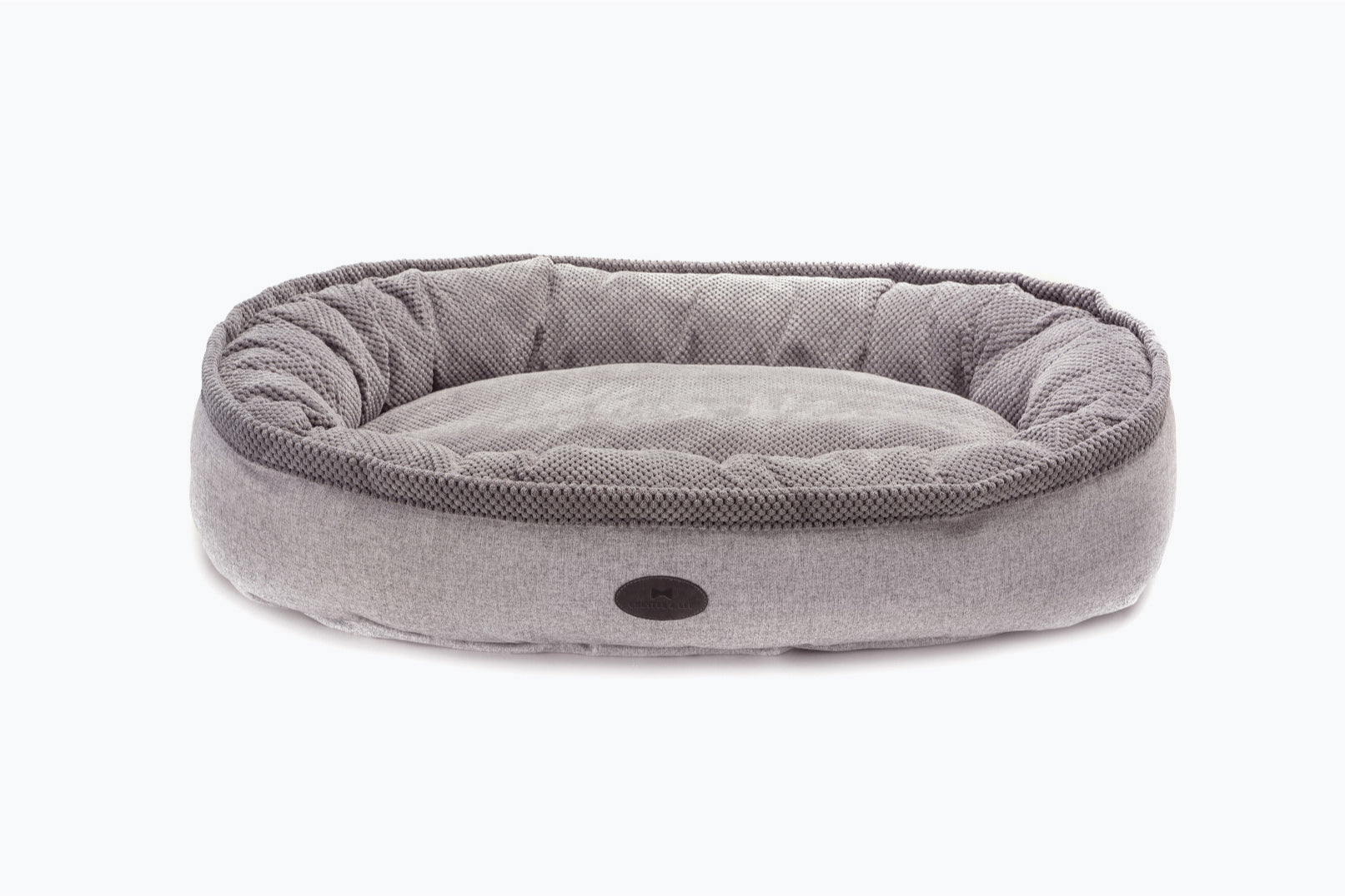 Velvet Bagel Dog Bed – Holofiber Fill, Washable, Multi-Color