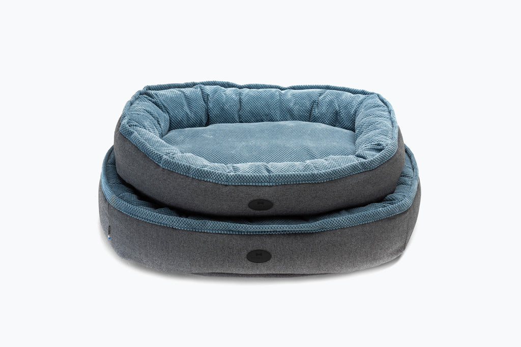 Velvet Bagel Dog Bed – Holofiber Fill, Washable, Multi-Color