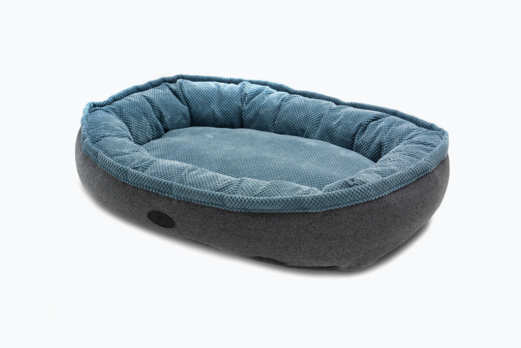 Velvet Bagel Dog Bed – Holofiber Fill, Washable, Multi-Color