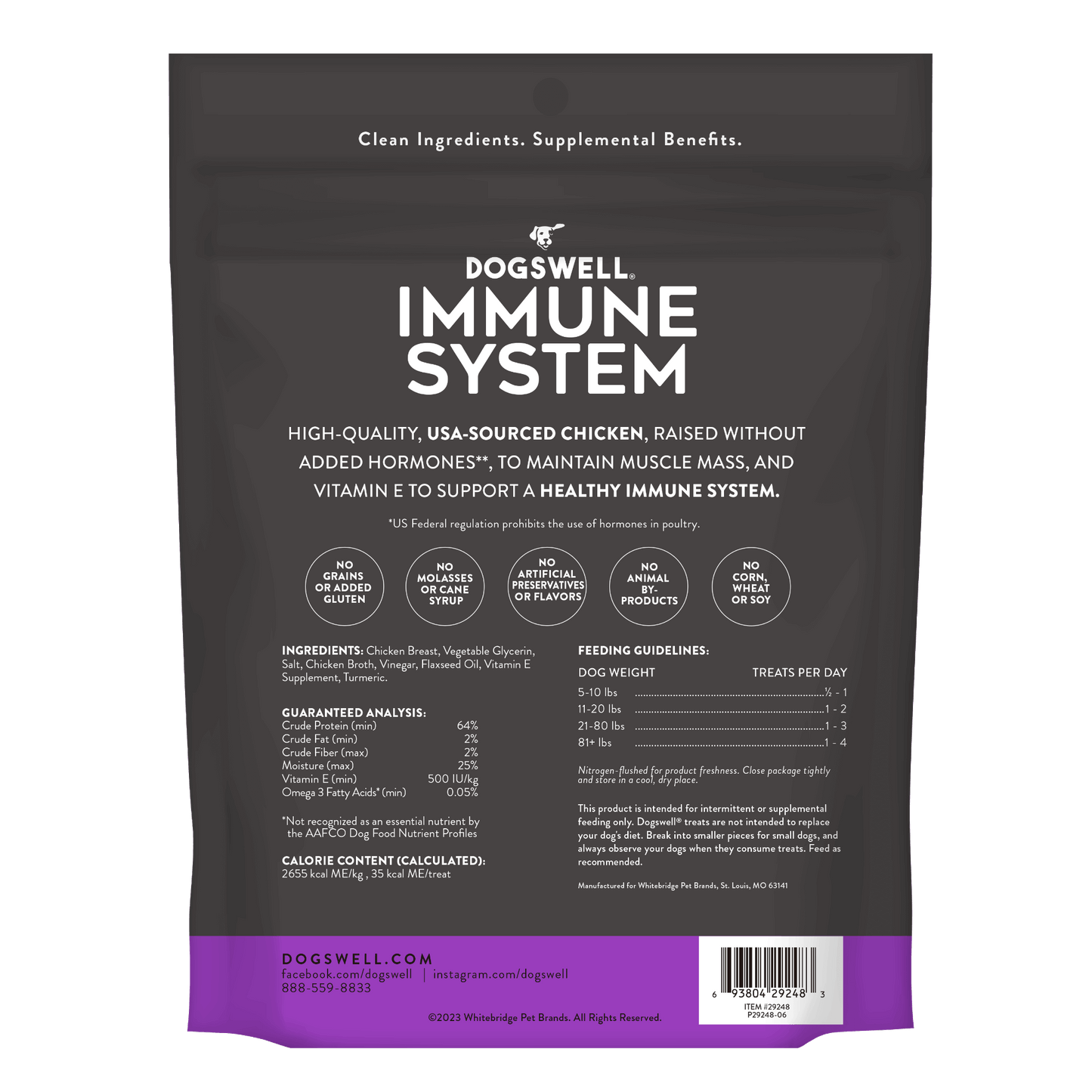 Dog Treats Dogswell Immune Health Chicken Breast Jerky 24oz