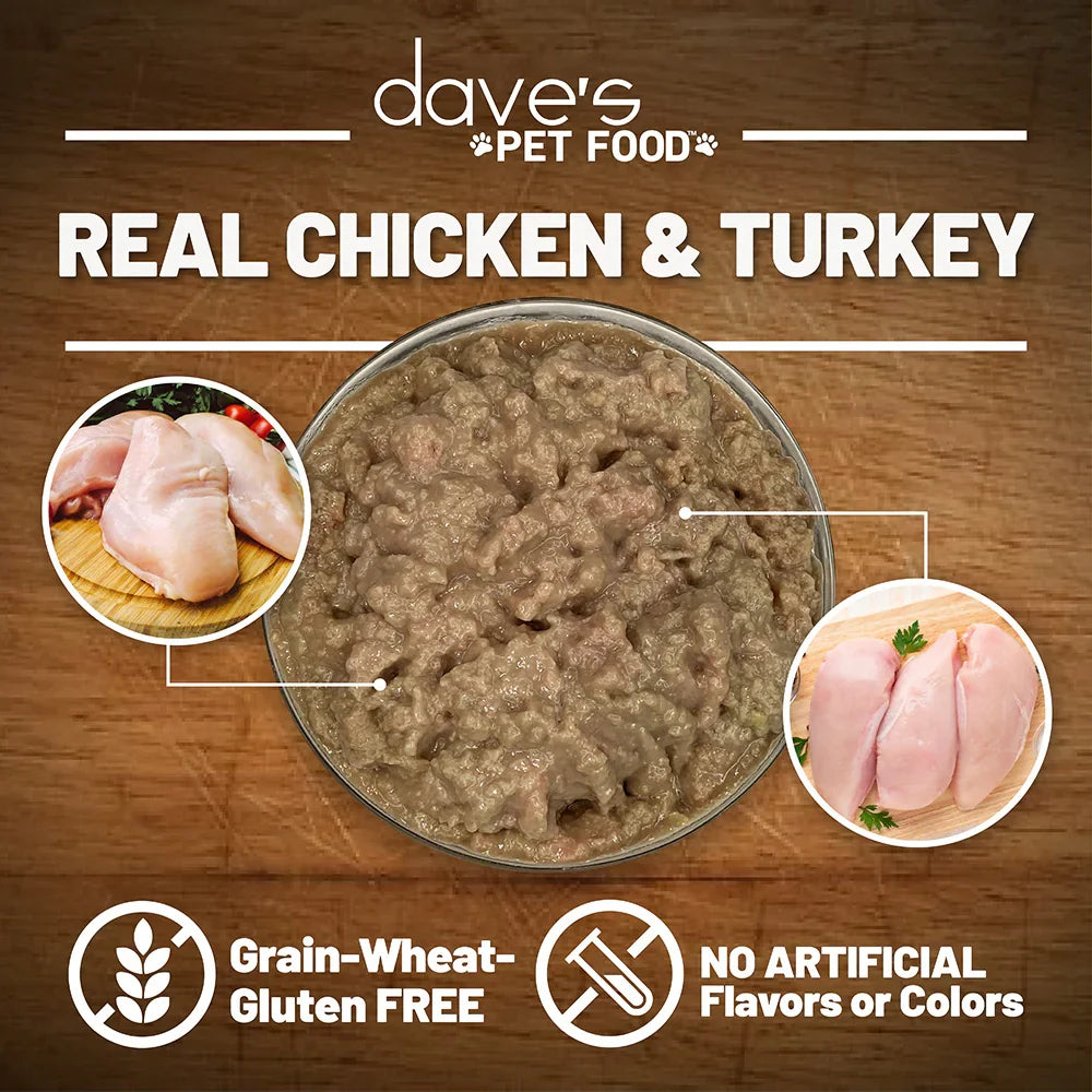 Dave's Chicken & Turkey Recipe in Saucey Paté Wet Cat Food (5.5oz) - Majestic Pet Kingdom